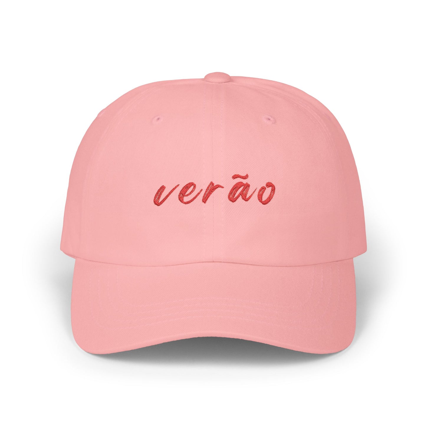 verão embroidered script Dad Cap | summer Portuguese hat