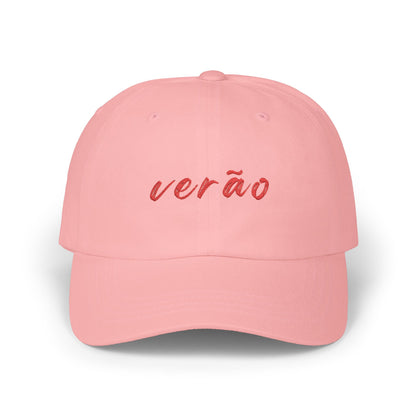verão embroidered script Dad Cap | summer Portuguese hat