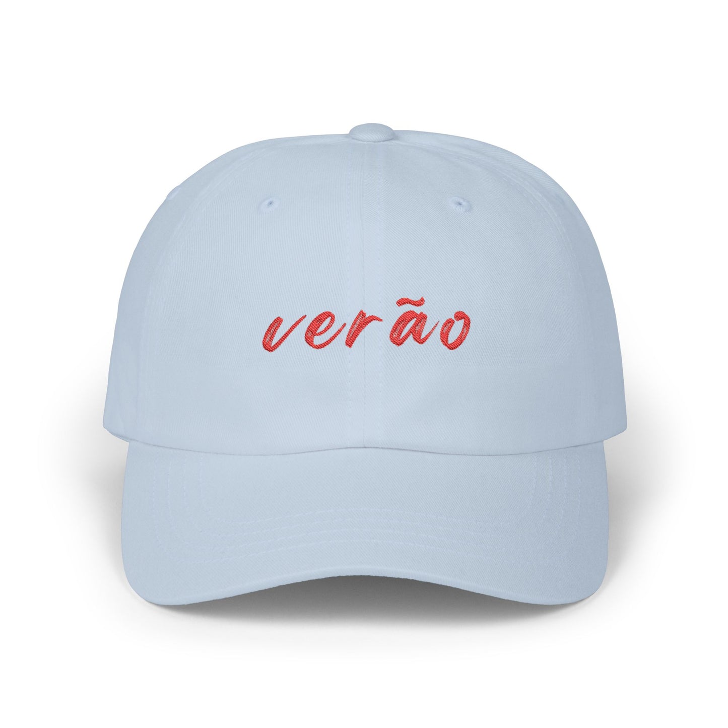 verão embroidered script Dad Cap | summer Portuguese hat