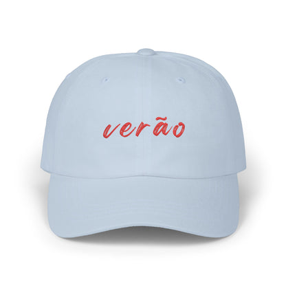 verão embroidered script Dad Cap | summer Portuguese hat